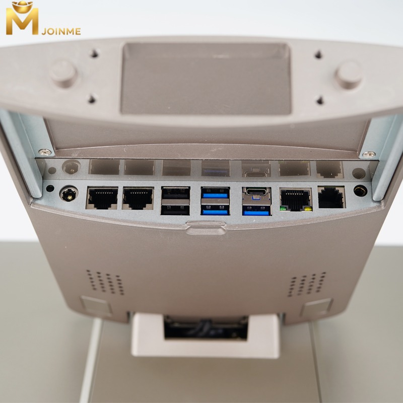 Super Slim Aluminum Alloy Dual Screen Touch POS Terminal 4G RAM, 64GB SSD, 8G RAM, 128GB SSD,Champagne gold