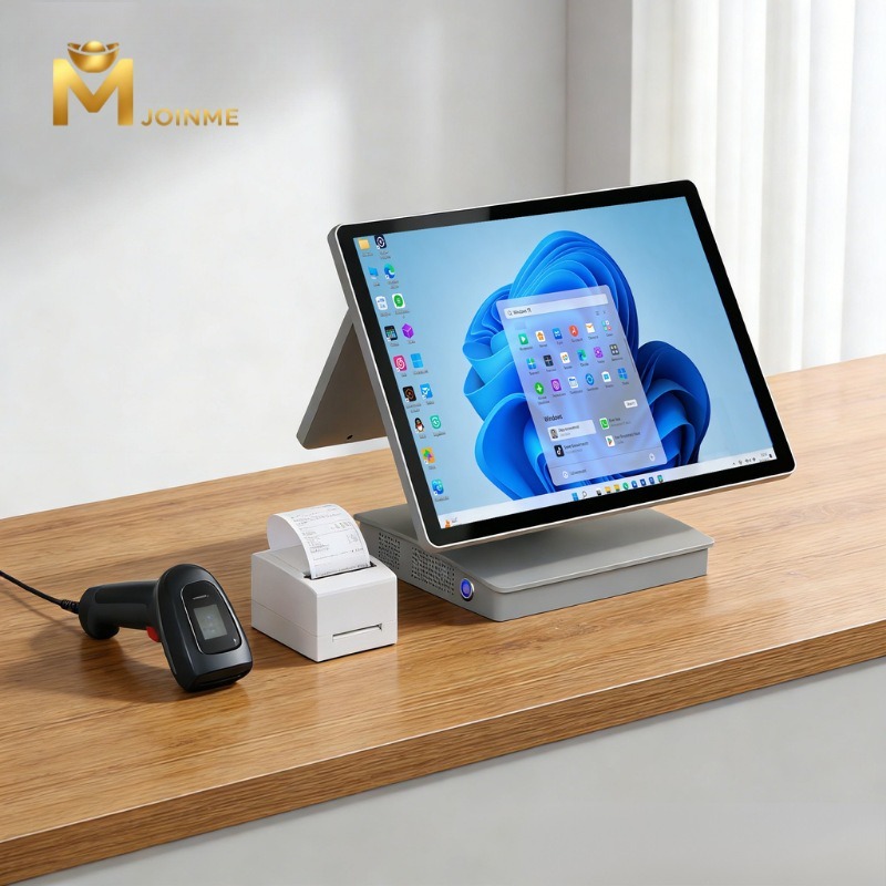 15.6”+11.6” Dual Screen Super Slim Foldable Aluminum Alloy POS Terminal