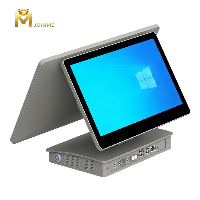 15.6”+11.6” Dual Screen Super Slim Foldable Aluminum Alloy POS Terminal