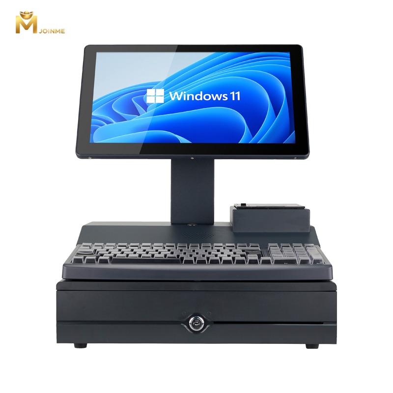 All-in-One Integrated POS Machine with Keyboard and Cash Drawer