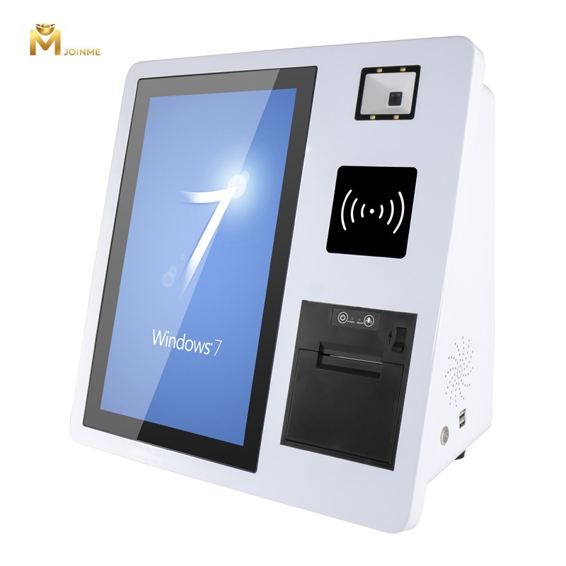 All-in-One Capacitive Touch Screen POS Desktop Self-Service Kiosk with 80MM Printer Window