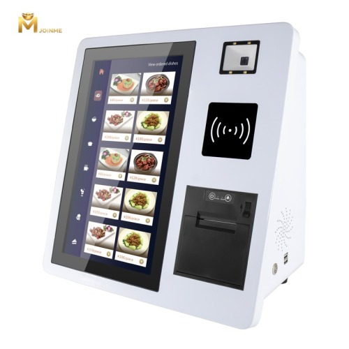 All-in-One Capacitive Touch Screen POS Desktop Self-Service Kiosk with 80MM Printer Window