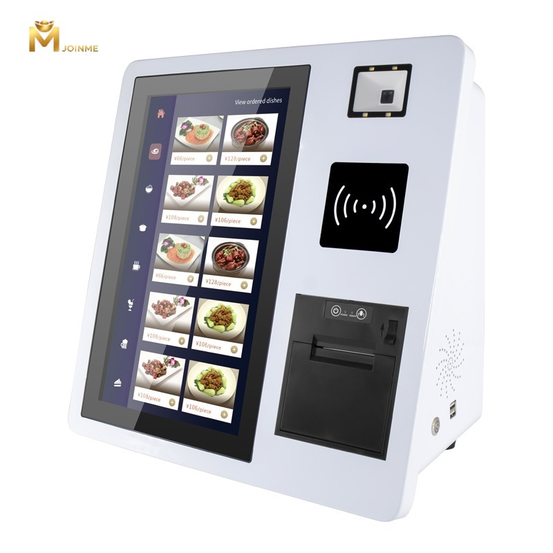 All-in-One Capacitive Touch Screen POS Desktop Self-Service Kiosk with 80MM Printer Window