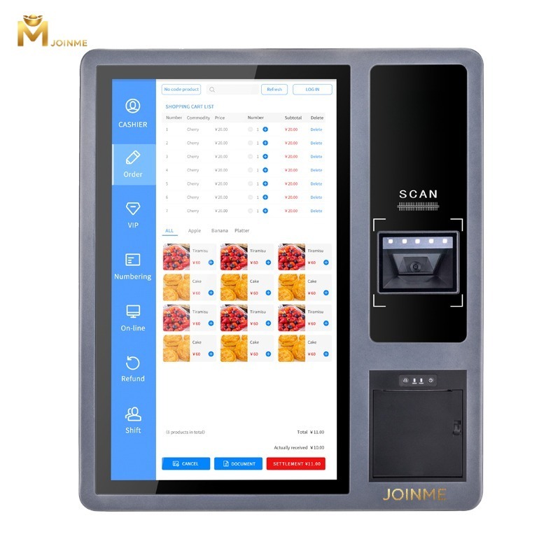 21.5inch Integrated Wall-Mount Self-service Kiosk with Printer and NFC and Barcode Scanner