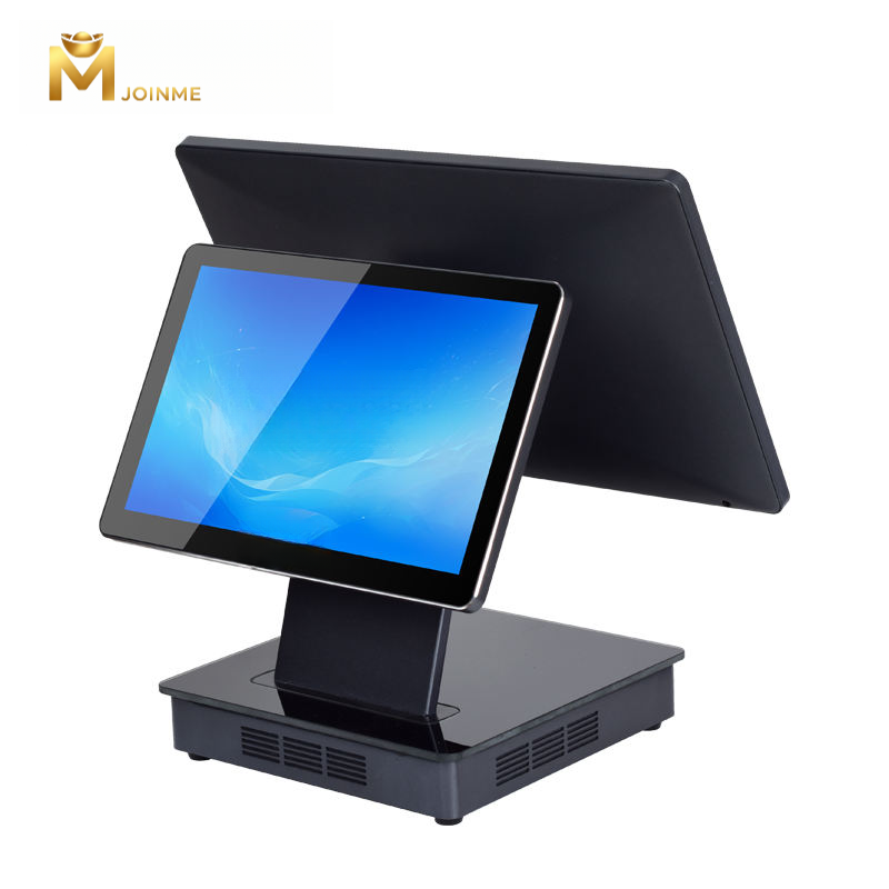 15.6inch capacitive touchscreen 1366*768 Dual Screen Touch POS with Aluminum Alloy Stand