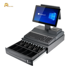 All-in-One Integrated POS Machine with Keyboard and Cash Drawer