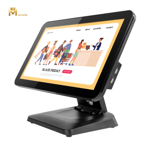15.6inch BOE EDP capacitive Touchscreen 1366*768 Touch POS Terminal with Foldable Base Stand