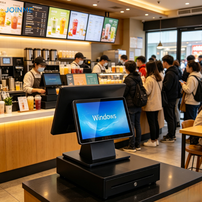 15.6inch capacitive touchscreen 1366*768 Dual Screen Touch POS with Aluminum Alloy Stand