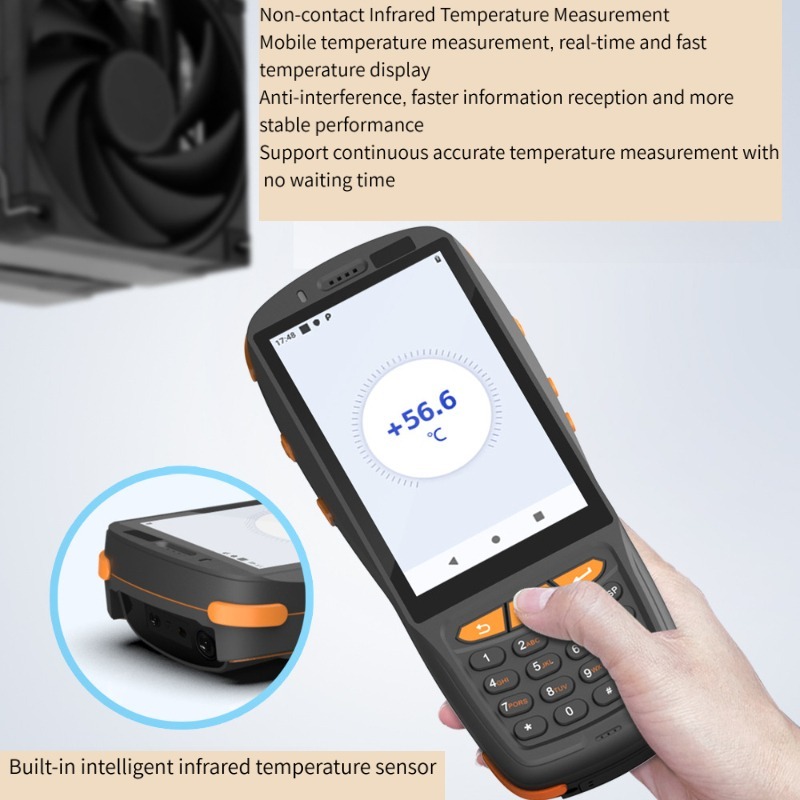 Android Handheld Terminal PDA QR Code Barcode Handheld Data Collector Logistics Gun Inventory Scanning Gun PDA