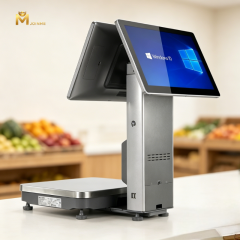 POS Terminal Scales 15.6" Capacitive Touchscreen Win10 8G RAM 128G SSD Cash Drawer Weighing Functions YOUYOU AI