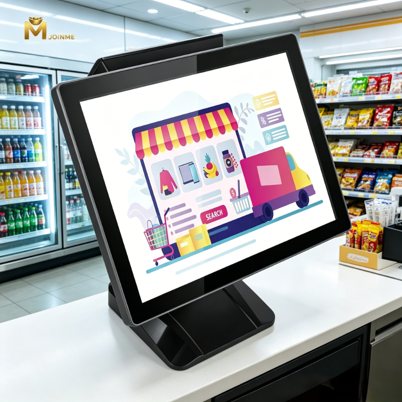 15/15.6inch Folding single touch screen all-in-one POS machine