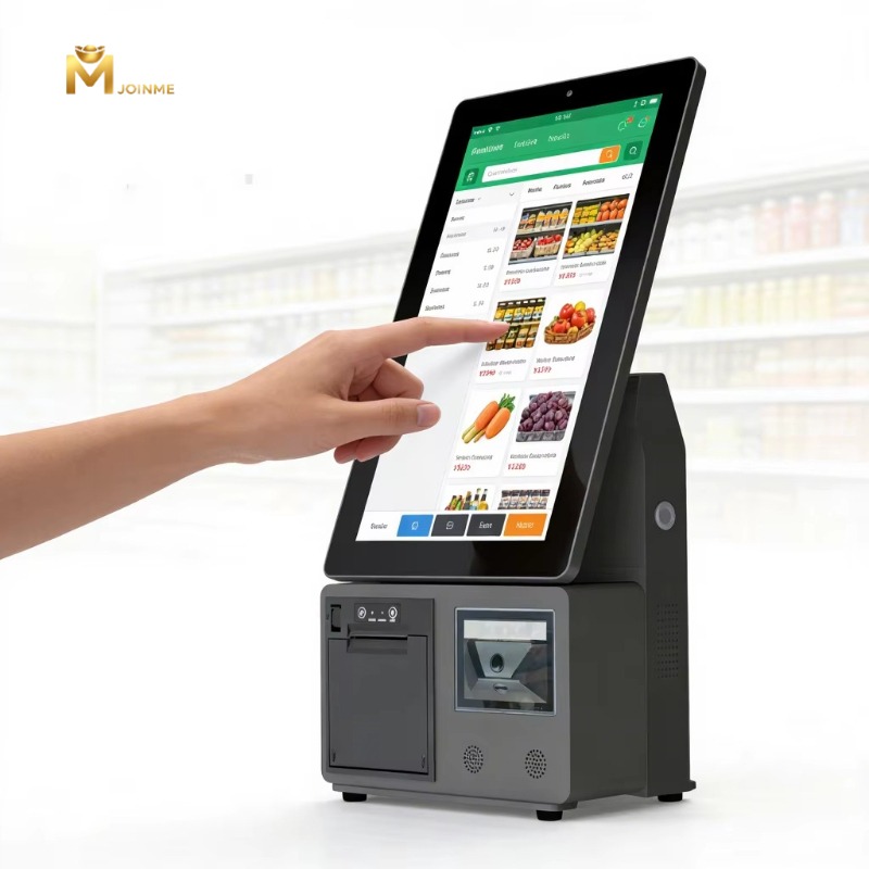 Self-service Kiosk with 15.6inch Screen and printer and Barcode Scanner