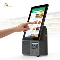 Self-service Kiosk with 15.6inch Screen and printer and Barcode Scanner