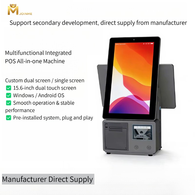 Self-service Kiosk with 15.6inch Screen and printer and Barcode Scanner