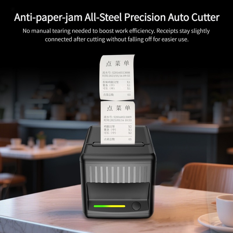 USB 80mm Thermal Receipt Ticket Printer for POS Cashier Supermarket Restaurant Mini Printing Machine