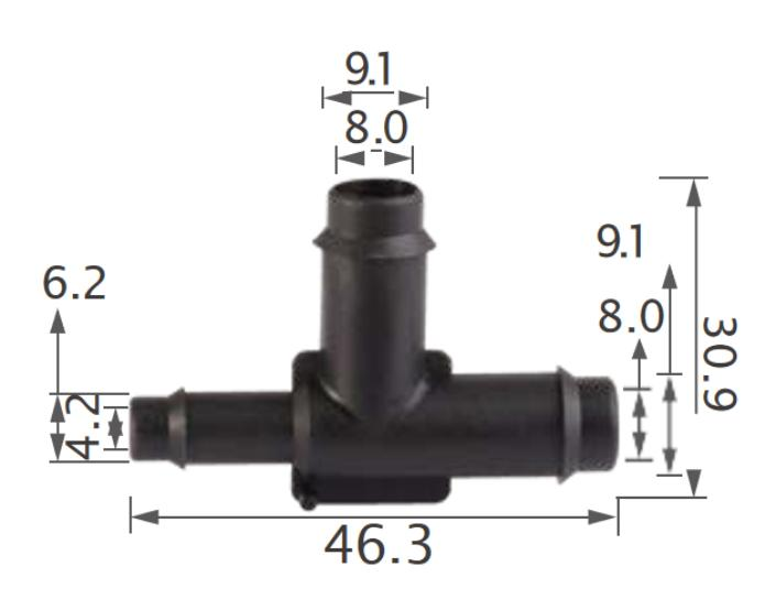 25pcs GM 3-way tee connector