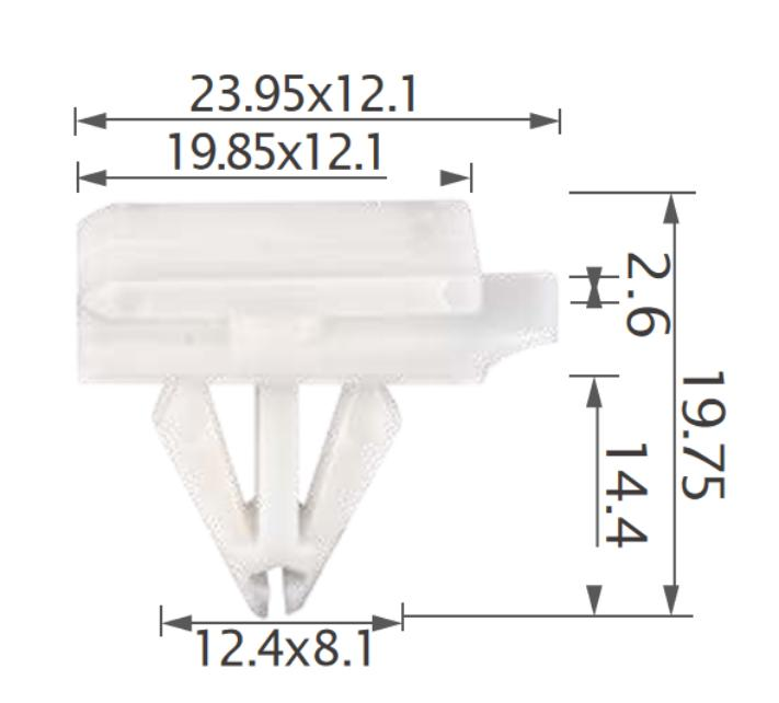 25pcs GM Side moulding, rear panel