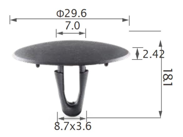 25PCS TOYOTA Hood, floor attachment
