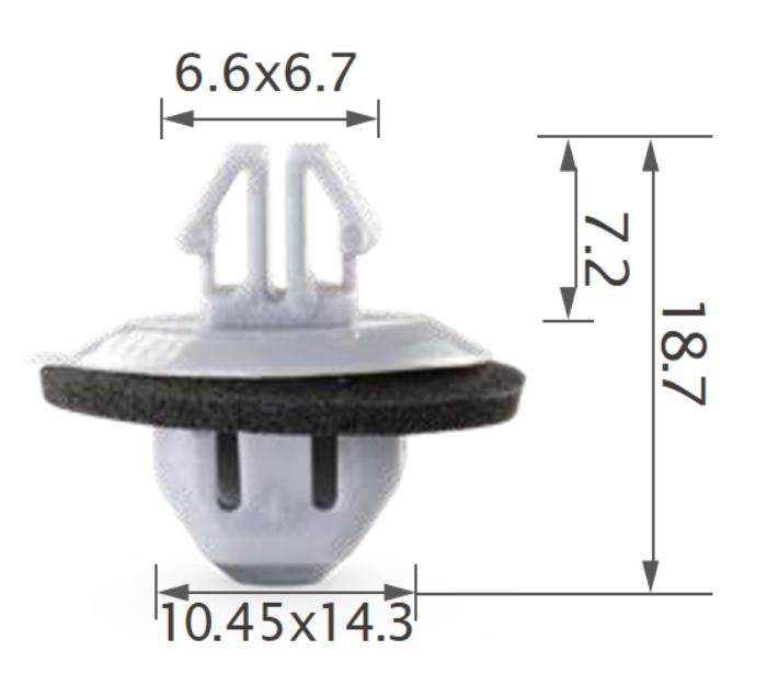 25PCS TOYOTA Side moulding