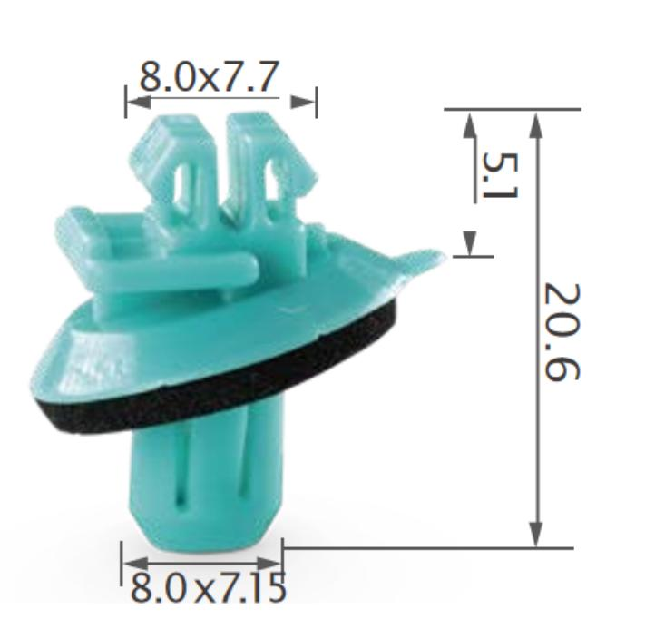 25PCS TOYOTA Side moulding