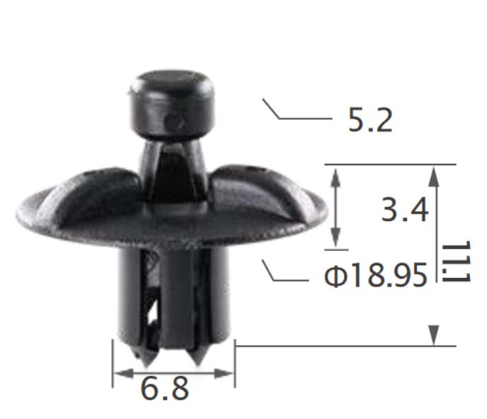 25PCS TOYOTA Expanding retainer