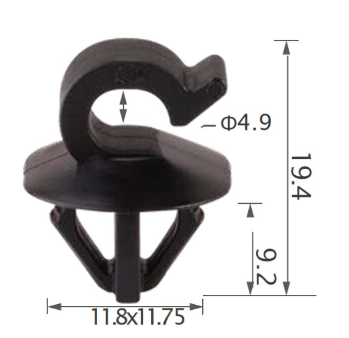25PCS TOYOTA Hood prop rod support, fuel supply system