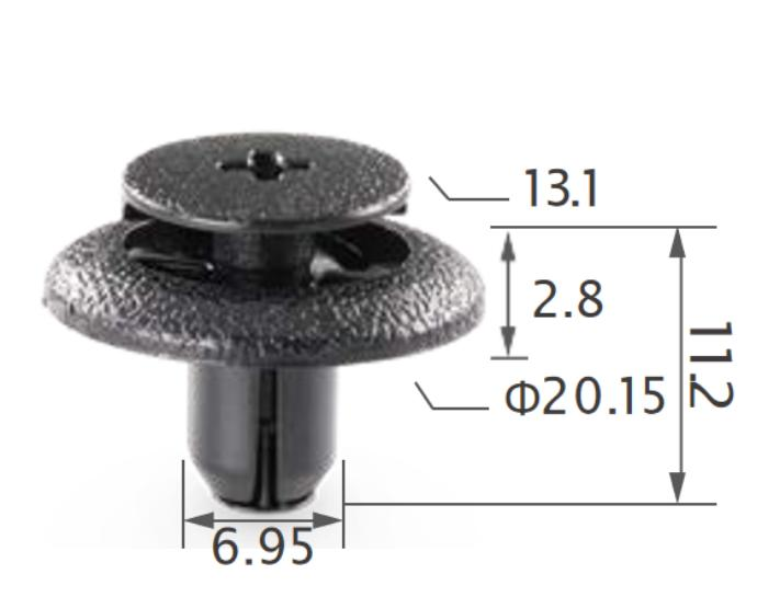 25PCS TOYOTA Expanding retainer