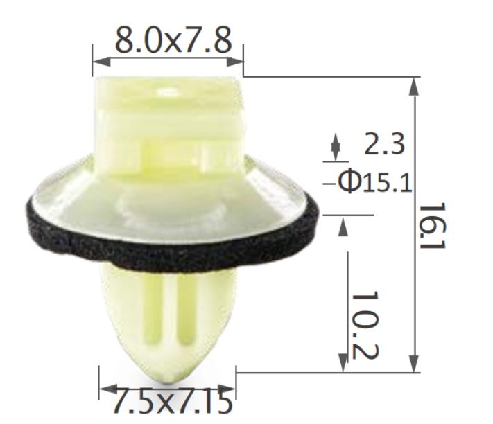 25PCS TOYOTA Side moulding