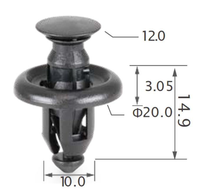 25PCS TOYOTA Floor attachment, front bumper