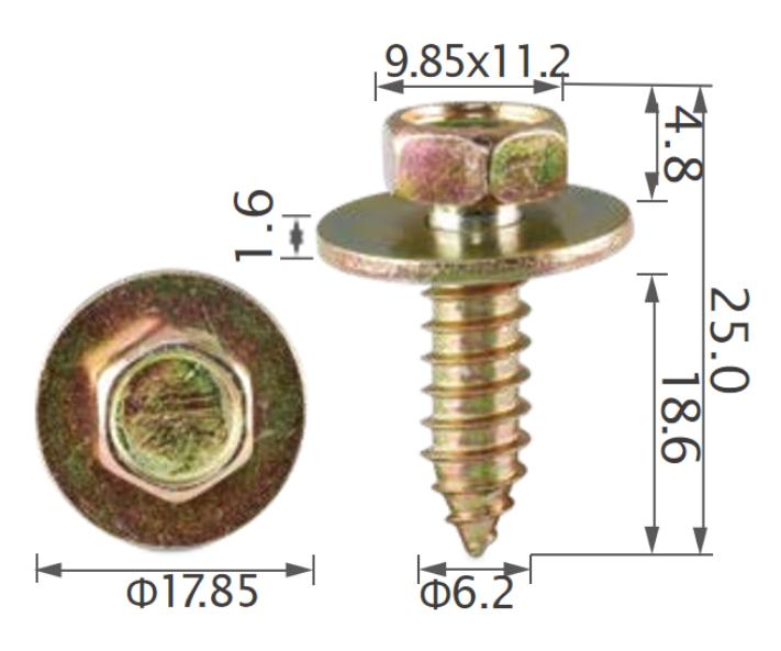 25PCS TOYOTA Genuine screw