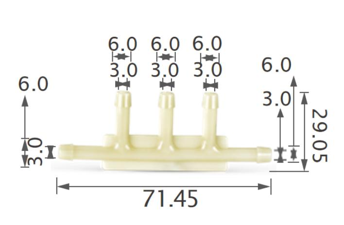 25PCS AMC 5-way tee connector