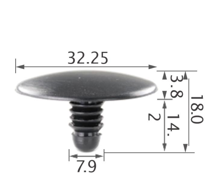 25pcs-chrysler-retainer-grill