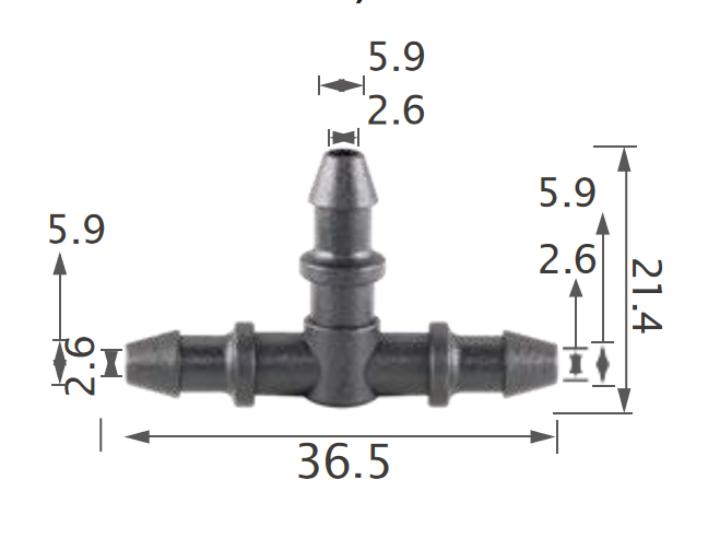 25pcs Fiat 3-way tee connector