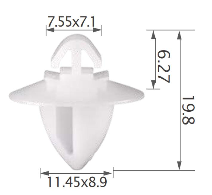 25pcs Fiat Side moulding