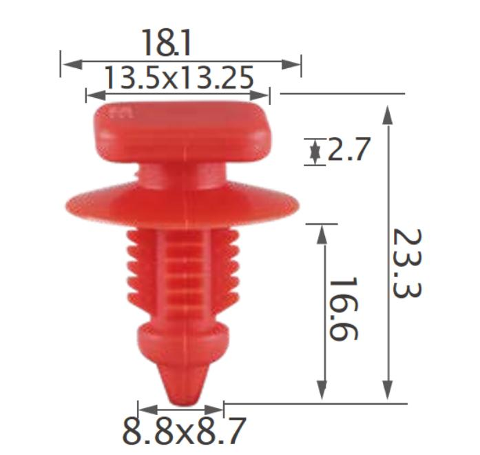 25pcs Fiat Pillar, Side moulding