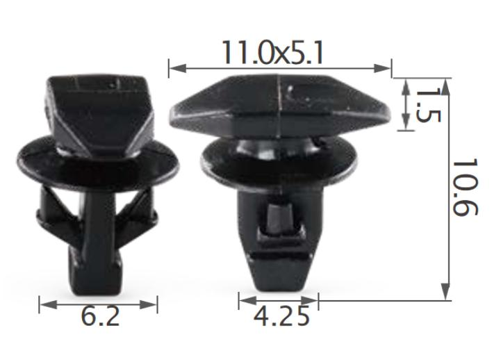 25PCS HONDA Rear door weatherstrip