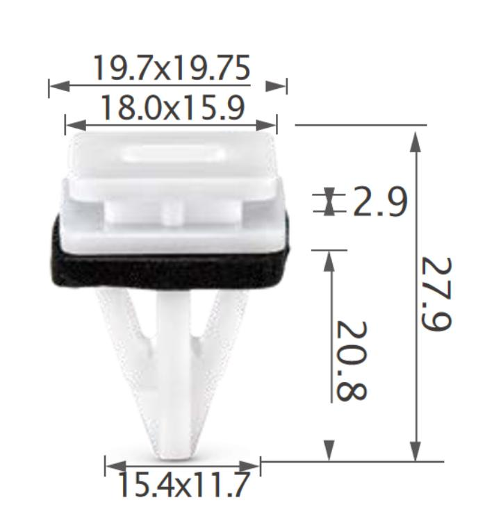 25PCS HONDA Side moulding, rocker panel