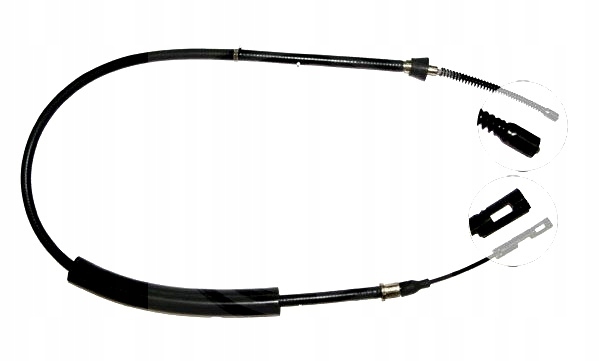 Handbrake Cable fits AUDI A2 8Z0 1.4D Rear 00 to 05  8Z0609721B 8Z0609721F 1075 8Z0609722C 8Z0609722G