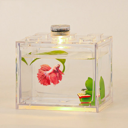 High Transparency Acrylic Small Box Without Lid For Desktop Storage Case  Home Decorative Vase Mini Fish Tank