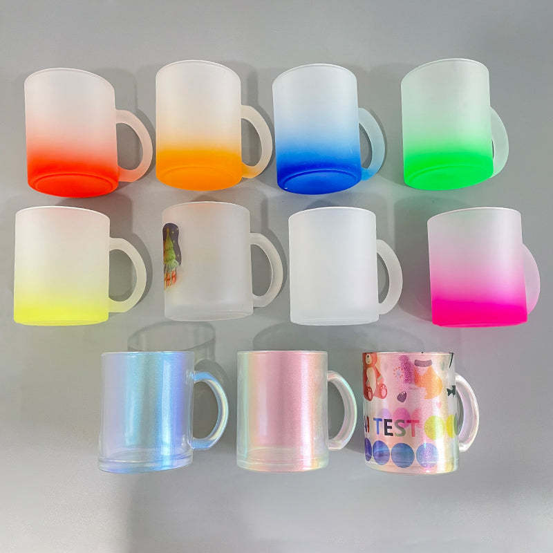 36pcs/case 11oz blank sublimation gradient iridescent frosted coffee mug -Penny