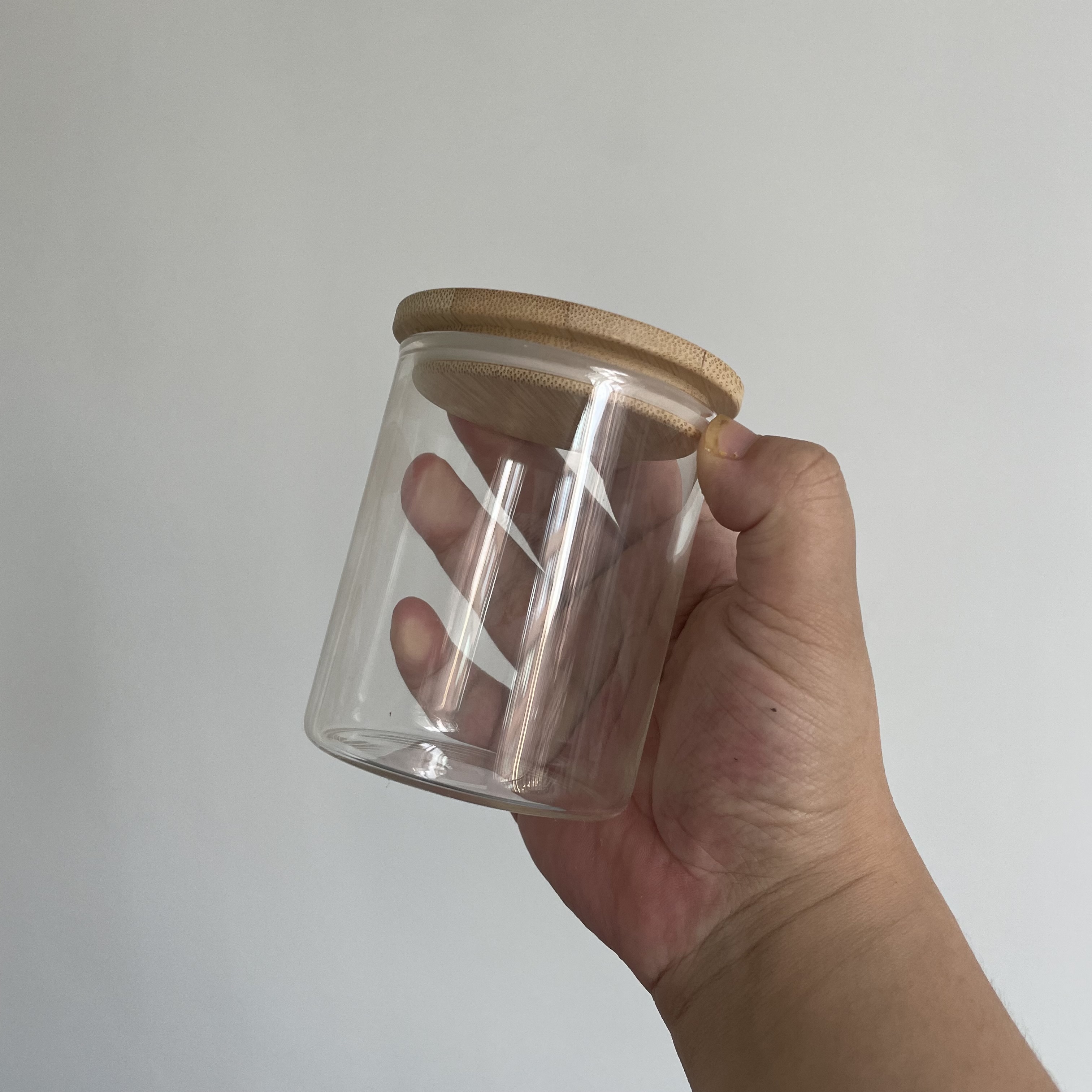 YIPAI 9oz Blank Sublimation Clear Frosted Glass Storage Containers Food