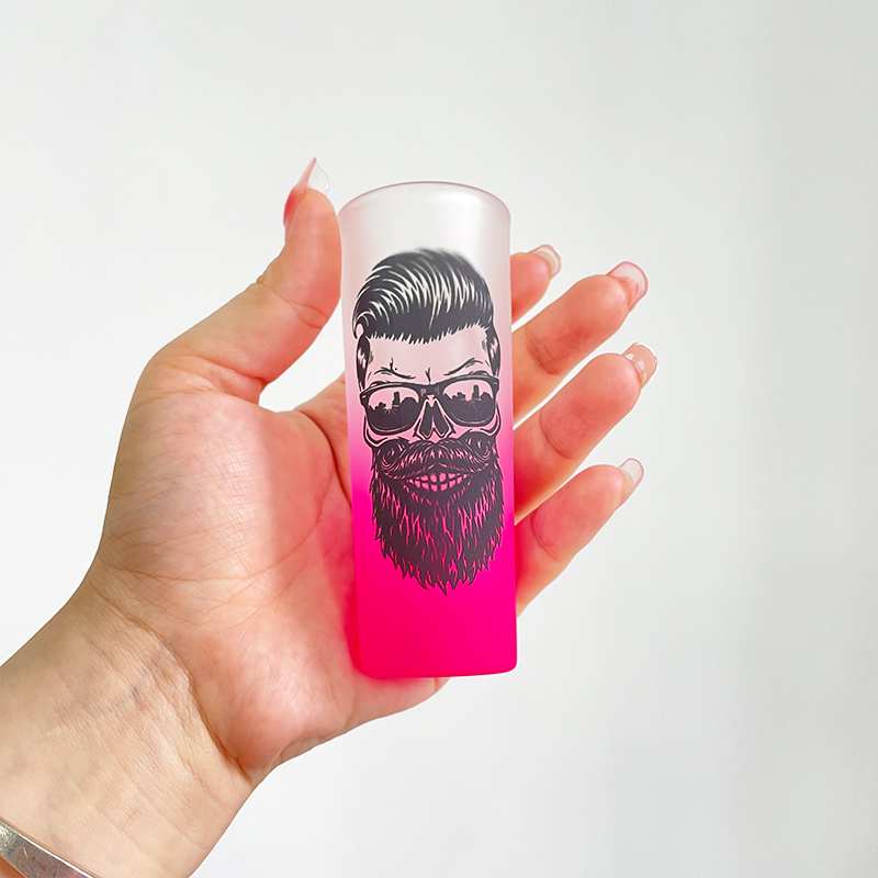 2.5oz US Blank Sublimation Colorful Gradient Skinny Shot Glass