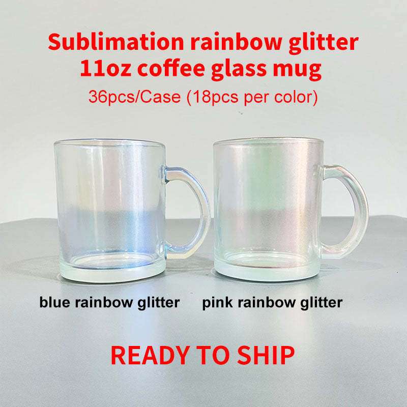 36pcs/case 11oz blank sublimation gradient iridescent frosted coffee mug -Penny