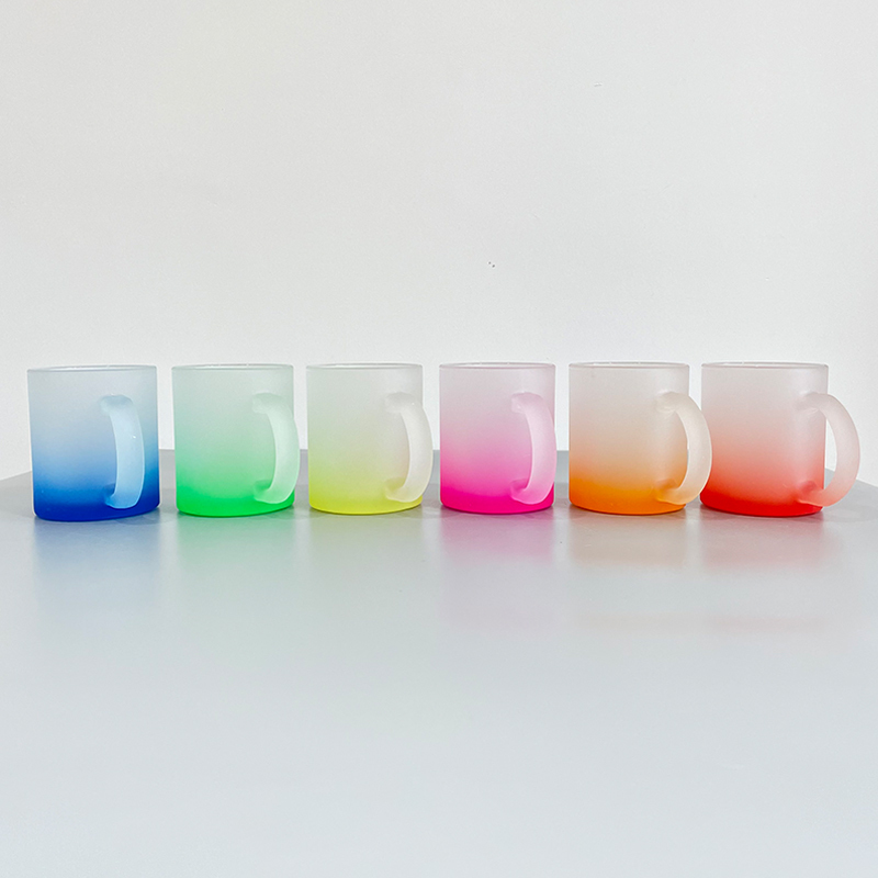 11oz US Blank Sublimation Gradient Colorful Coffee Mug Mix Colors 32pcs