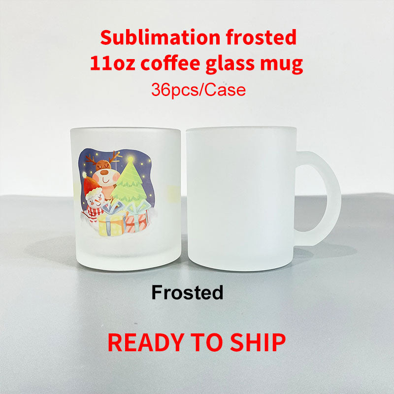 36 Pack YIPAI China warehouse BLB020 11oz Blank Sublimation Frosted Coffee Mug Sold By Case