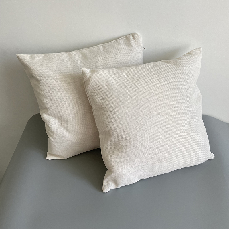 40CM*40CM Sublimation Blank100% Polyester cotton linen feeling soft natural canvas pillow cases with pocket