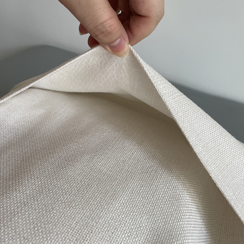 45CM*45CM Sublimation Blank100% Polyester cotton linen feeling soft natural canvas pillow cases with pocket