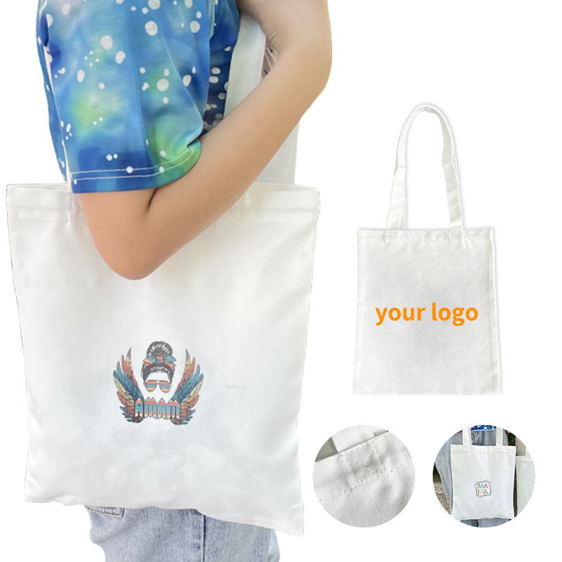 Middle size 15inch*16.5inch white blank sublimation tote bags shipping bags