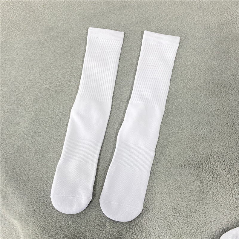 9-12 And 10-13 Women And Mens White Blank Sublimation Polyester Socks