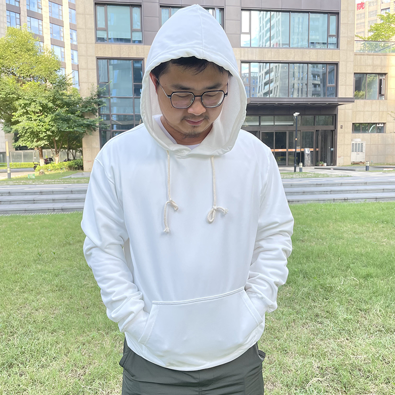 White Sublimation Hoodies （you can leave message to us what size and quantity you want after paid)